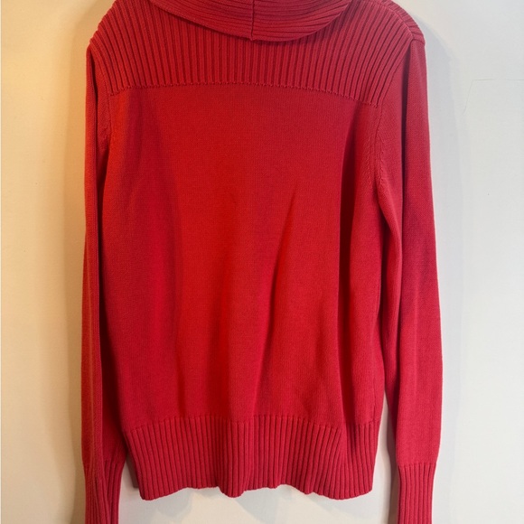 Chaps Vibrant Red Cowl Neck Sweater - Picture 2 of 5